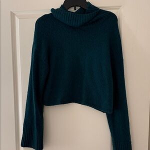 Z Supply Deep Teal Cowl Neck Sweater
